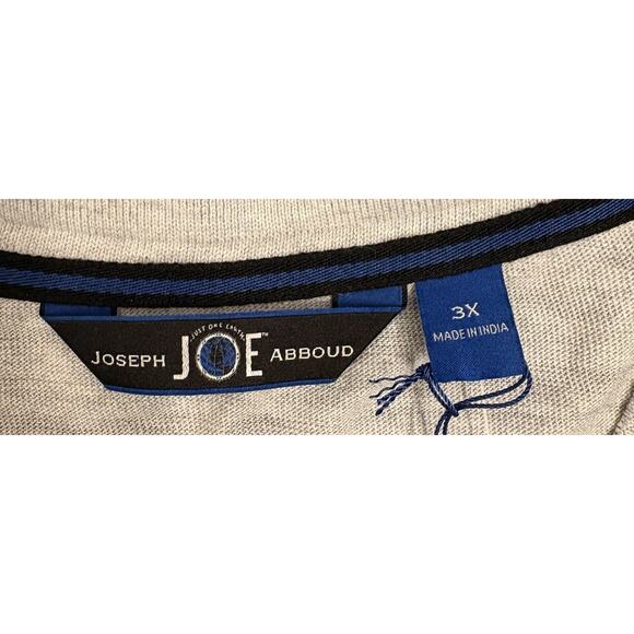 Joseph Abboud Men’s Lightweight Gray Vneck Sweater Size 3X NWT Cotton - Picture 2 of 5